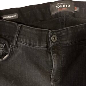 Torrid Premium Bombshell Skinny Jeans Womens 22R Faded Black High Rise Stretch‎